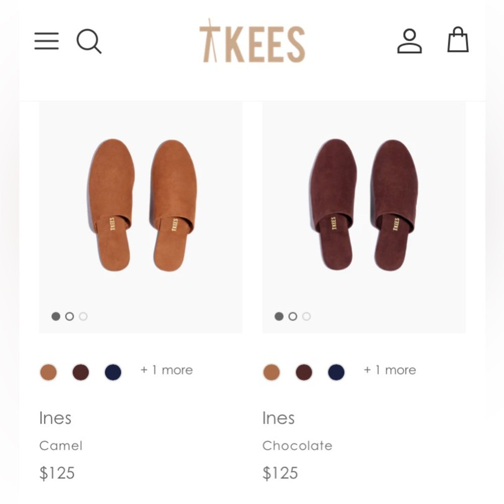 TKEES Women’s Tan Leather Mules / Flats